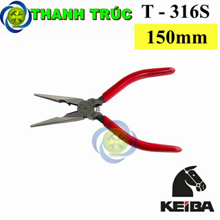 Kìm cắt mũi nhọn dài 150mm keiba t-316s nhật bản