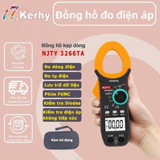 Ampe kìm Đồng hồ kẹp dòng vạn năng NJTY 3266TA đo tụ,đồng hồ vạn năng kẹp kỹ thuật số có độ chính xác cao, đo điện dung
