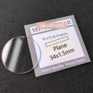Mặt kính đồng hồ Phẳng loại tốt dày 1.5mm 1ly5 chất lượng cao
