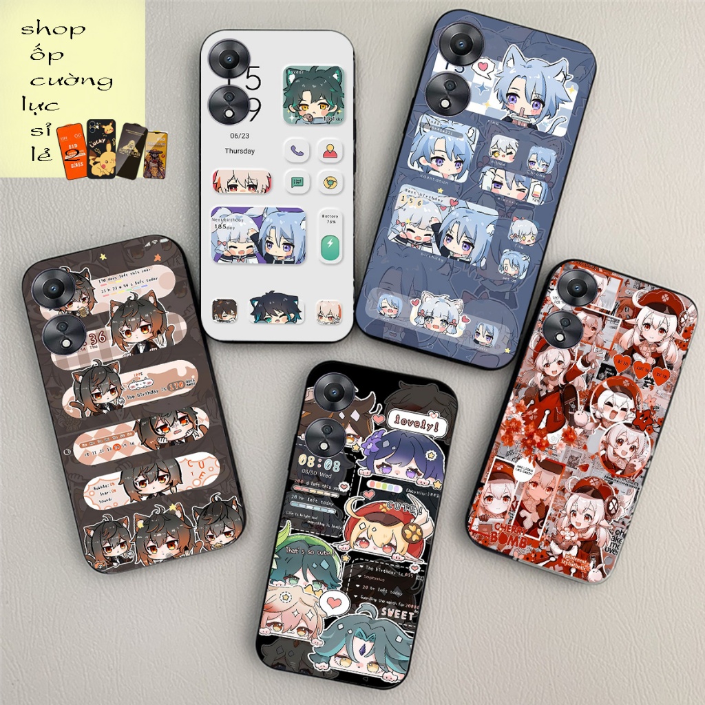 ốp lưng oppo oppo a18 / oppo a38 / oppo a78 / oppo a58 in hình Genshin Impact chibi