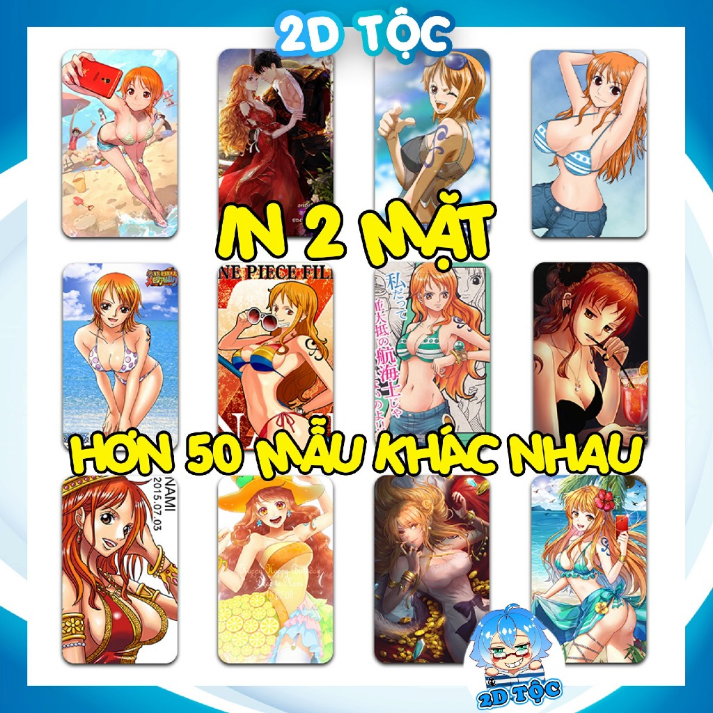 [HÀNG CÓ SẴN] Ảnh Card Thẻ Bo Góc in 2 mặt Nami Anime Manga One Piece Đảo Hải tặc - Giấy Dày Cứng - Có Cán Màng – 2D Tộc