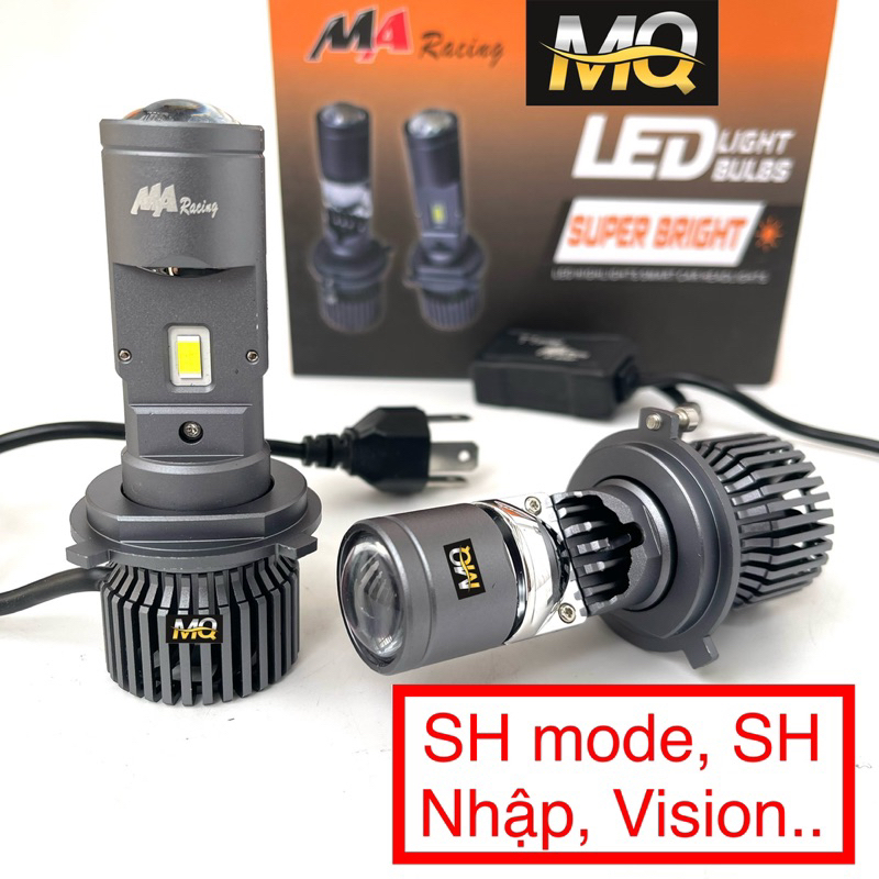 Đèn Pha Bi Cầu T1 Pro Kính Tím Chính Hãng MA Racing Lắp SH mode Vespa Lyberty Ô Tô M3MINI