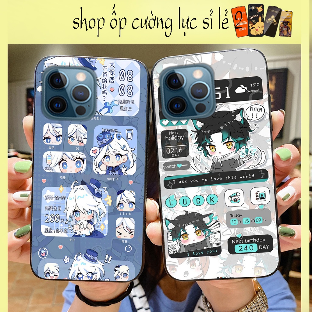 ốp lưng Iphone 12 Pro / ip 12 Pro max in hình Genshin Impact chibi