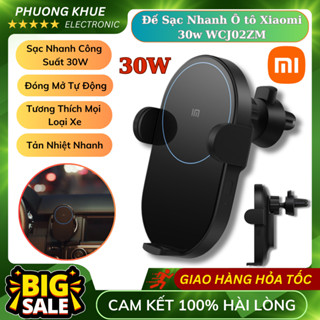 Đế Sạc Nhanh Không Dây Kiêm Giá Đỡ Điện Thoại Ô Tô Xiaomi 30W - WCJ02ZM, Kẹp Cảm Biến Điện Chắc Chắn,Phù Hợp Mọi Loại Xe