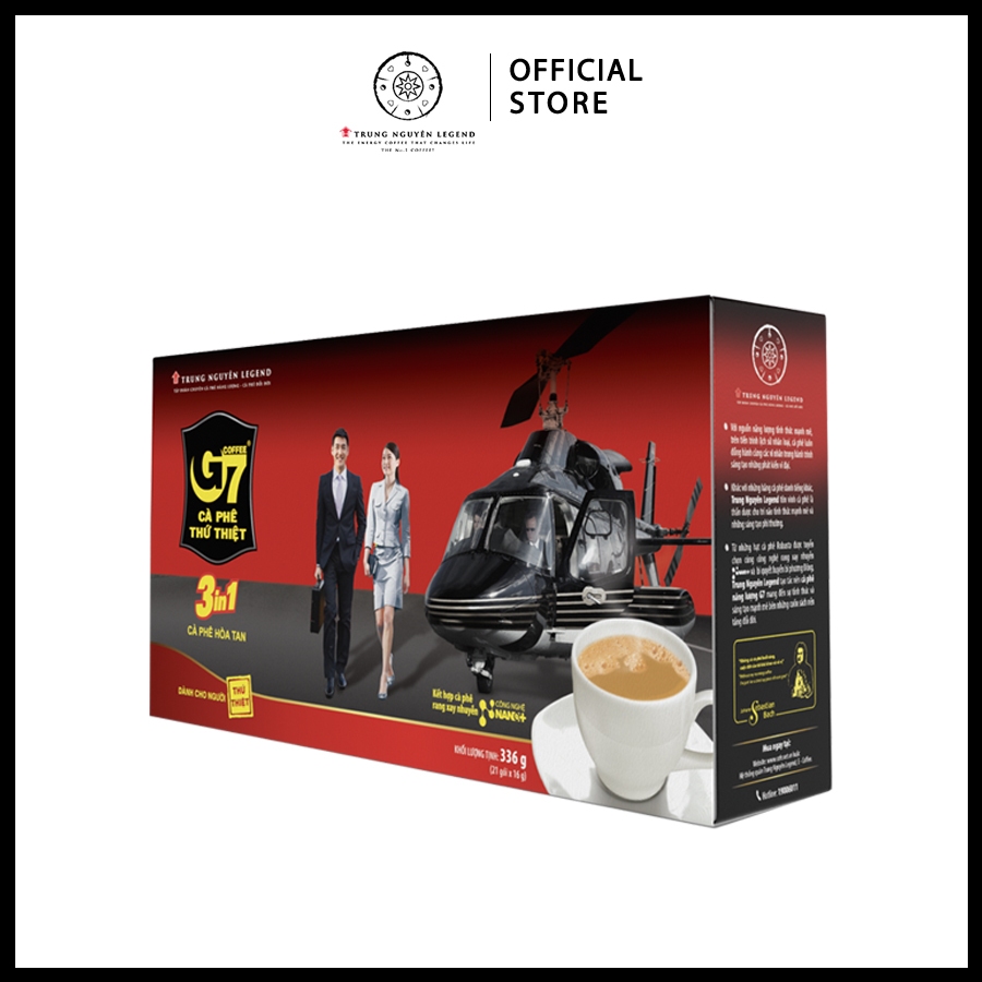 Cà phê hòa tan G7 3in1 - Trung Nguyên Legend - Hộp 21 gói x 16gr