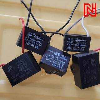 Tụ quạt cbb61 2uf 2.5uf 3uf 4uf 5uf-tụ quạt điện 450v