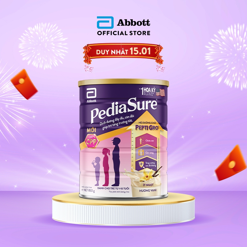 Sữa bột Pediasure 850g hương vani