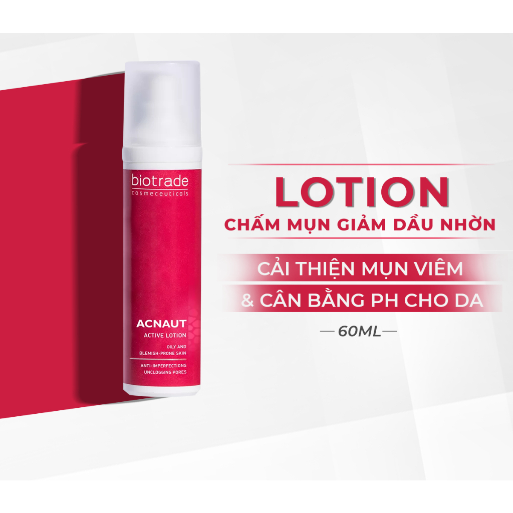 Lotion chấm mụn, giảm dầu nhờn Biotrade Acnaut Active Lotion 10ml/60ml