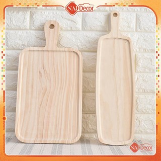 Khay gỗ Nai Decor có tay nắm phong cách Nhật Bản dùng chụp ảnh, đựng thức ăn
