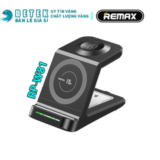 Đế sạc nhanh không dây đa năng 3 in 1 remax rp-w81 max 23.5w