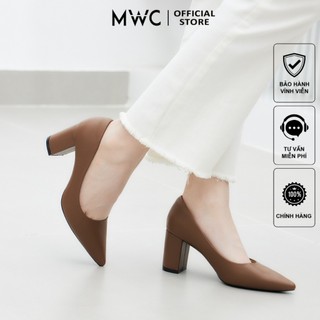 Giày Cao Gót MWC G032 - Cao Gót Mũi Nhọn Chất Liệu Da Basic Dễ Phối Đồ
