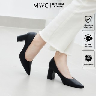 Giày cao gót mwc g032 - cao gót mũi nhọn chất liệu da basic dễ phối đồ