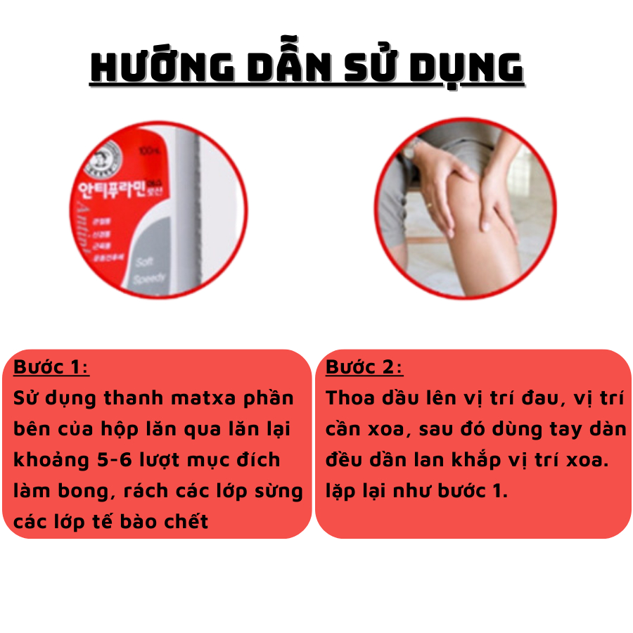 Dầu nóng xoa bóp Hàn Quốc Antiphlamine 100ml Làm giảm đau cơ