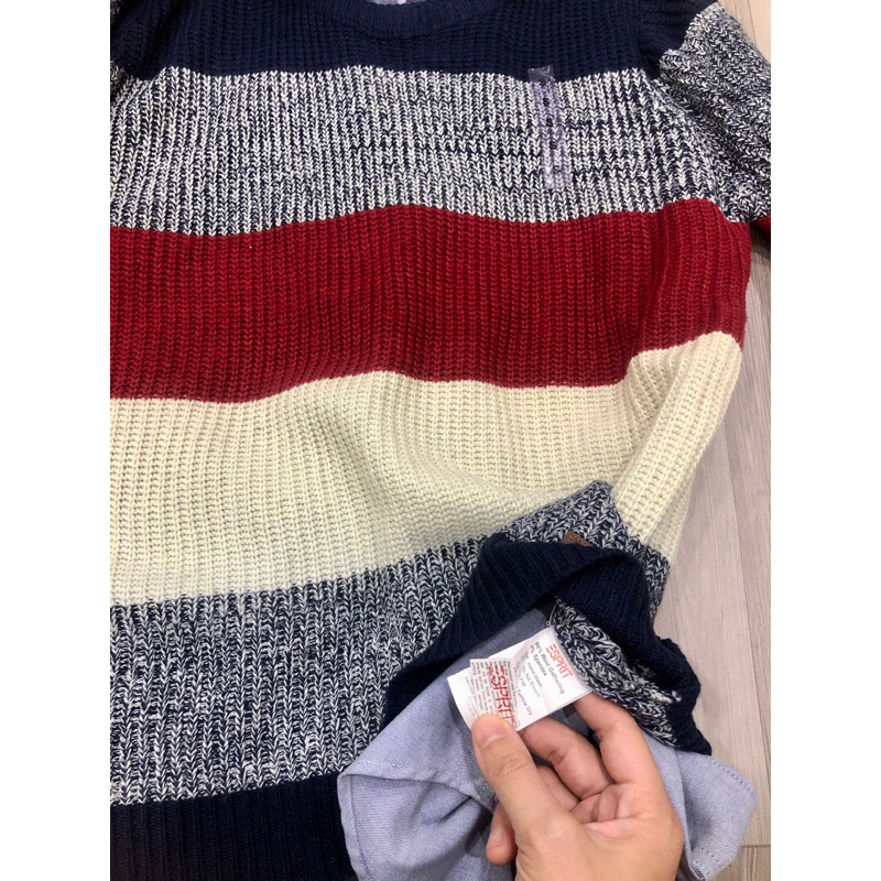 Áo len nam ESPRIT xuất dư dày dặn, áo len cổ tròn nam mặc cùng sơ mi lịch sự trẻ trung S M L