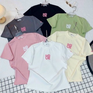 Áo Thun Baby Tee Borip Co Dãn 4 Chiều In chữ LOVE