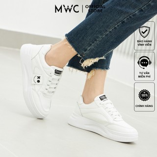 Giày thể thao nữ mwc a143 - thể thao nữ chất liệu da trơn hoạ tiết xinh xắn