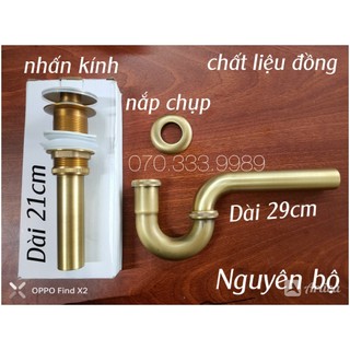 Bộ xã lavabo đồng cổ điển - Xiphong nhấn kín lớn