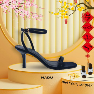 Giày Sandal Cao Gót 7P Quai Ngang Dây Mảnh HADU G731 Chất Liệu Cao Cấp, BH 12 Tháng