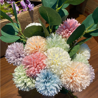 Combo 6 hoa bồ công anh mix đủ màu siêu xinh trang trí nhà cửa, hoa cúc ping pong decor phòng, hoa cầm tay cô dâu