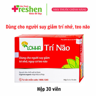 Viên uống Lohha Trí Não Thái Minh dùng cho người suy giảm trí nhớ, nguy cơ teo não (30 viên)