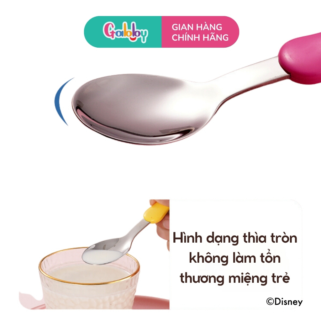 Muỗng Ăn OASIS PARK Inox Cán Nhựa 3D Hình Nhân Vật Disney