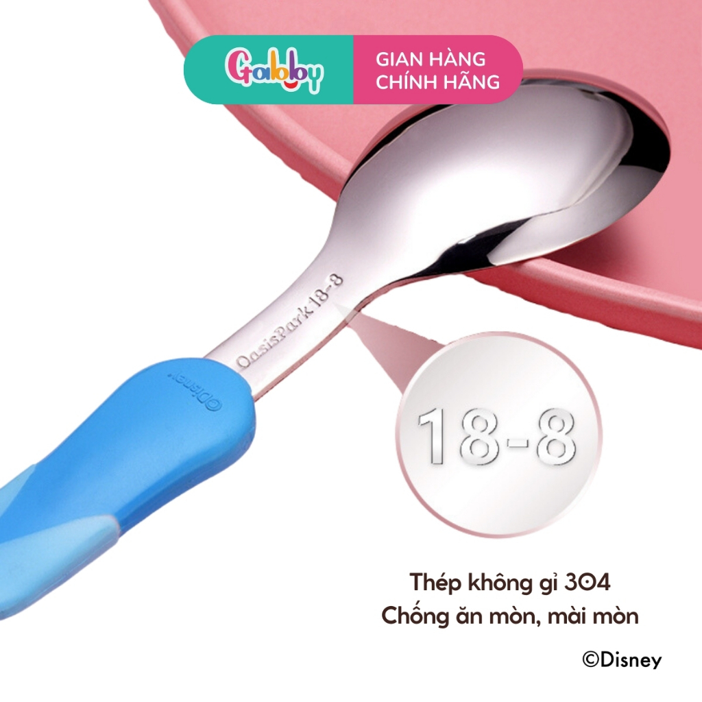 Muỗng Ăn OASIS PARK Inox Cán Nhựa 3D Hình Nhân Vật Disney