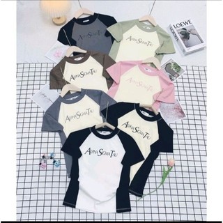 Áo thun baby tee in chữ alpha chuẩn form siêu xinh