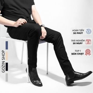 Quần Dài Kaki Nam GOZIN Chất Kaki Cotton Co Giãn form dáng chuẩn chất mềm mịn thoáng mát -JA20