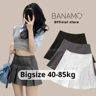 Chân váy tennis xếp ly to 3 màu trendy đen trắng xám thời trang Banamo Fashion 5321