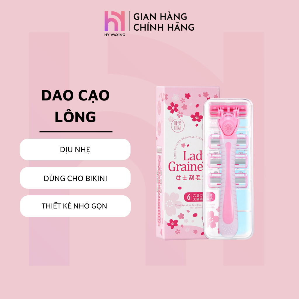 Dao Cạo Lông Nữ Kèm 3 Đầu Dao HY WAXING Nhỏ Gọn Tiện Dụng CI-016
