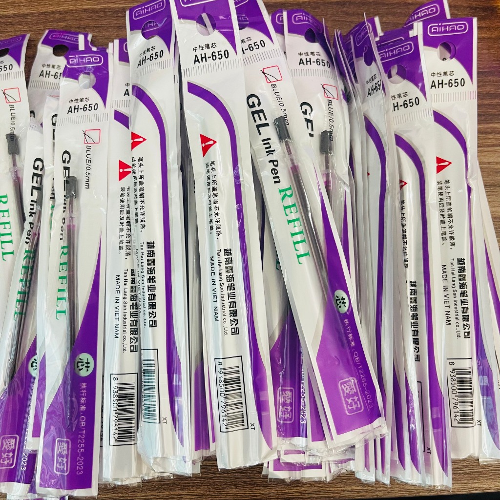 100 Ngòi TÍM Ngòi Bút Ruột Bút Gel Mực Nước Màu Tím Cho Học Sinh