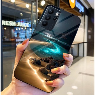 Ốp Lưng OPPO RENO 6 5G, RENO 6Z Mặt lưng kính tráng gương, thiết kế thiên hà