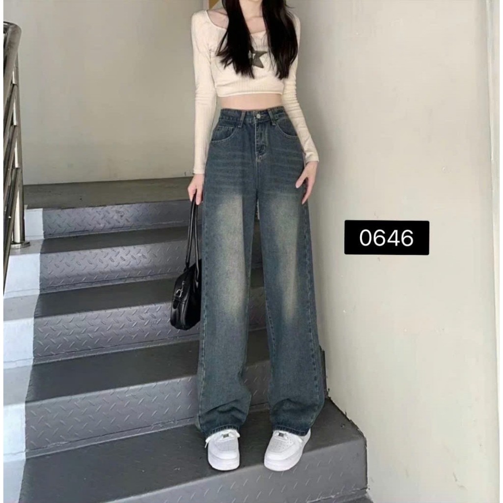 [3 SIZE 40-56KG TÙY CHIỀU CAO] MÃ 5100 QUẦN JEAN SUÔNG NỮ THỜI TRANG ĐI CHƠI, ĐI LÀM
