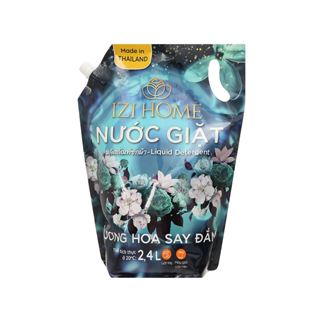 Nước Giặt / Nước Xả Vải IZI HOME Hương Hoa Say Đắm Túi 2.4kg