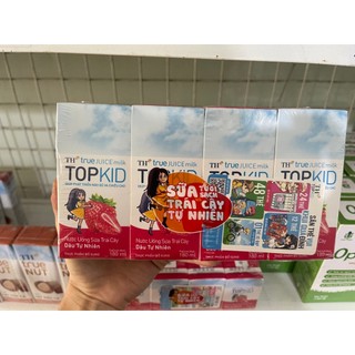 Nước Uống Sữa Trái Cây TH True Juice Topkid Vị Cam Và Dâu 110ml, 180ml