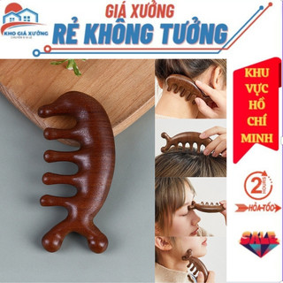  Lược Gỗ Đàn Hương Massage Đầu Cổ Vai Gáy - Giảm Đau Đầu - Thông Kinh Lạc , Chống Tĩnh Điện Hiểu Quả
