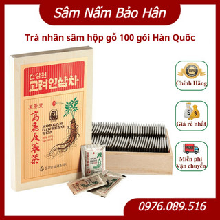Trà nhân sâm hộp gỗ 100 gói Hàn Quốc