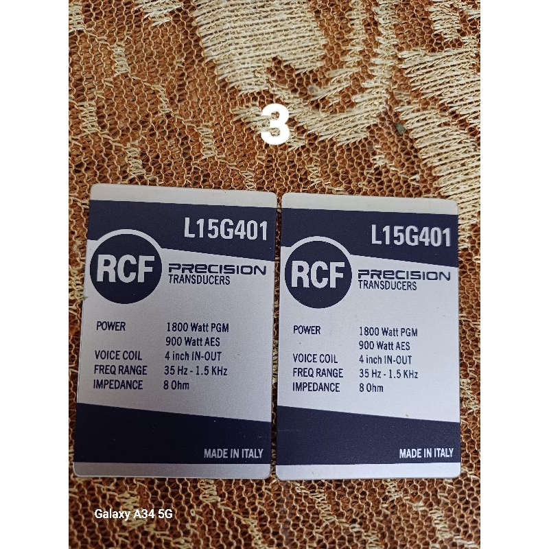 2 tem dán từ loa rcf, bộ tem BMB
