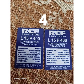 2 tem dán từ loa rcf, bộ tem BMB