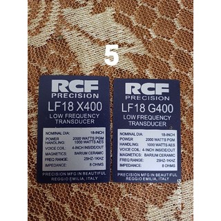 2 tem dán từ loa rcf, bộ tem BMB