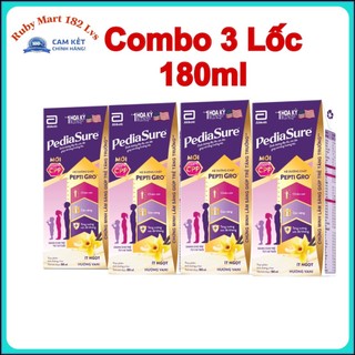 [Date 2.2025] Combo 3 Lốc Pediasure Pha Sẵn 110ml/180ml hương vani ít ngọt