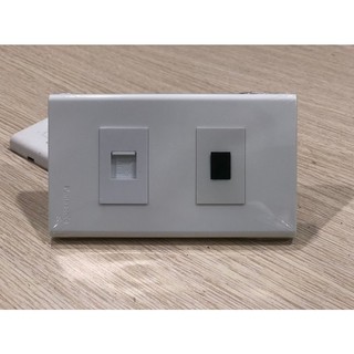 Bộ wall plate âm tương quang chuẩn SC + Mạng CAT6 cao cấp