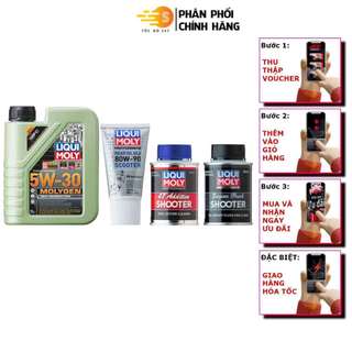 Bộ 4 sản phẩm thay nhớt định kì toàn diện cho xe tay ga Liqui Moly LQN-CB1 - Dùng cho các dòng xe Honda SH, SH Mode, AB