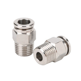 Nối khí nén inox IPC - nối thẳng khí nén 1 đầu ren ngoài 1 đầu ống - cút nối hơi