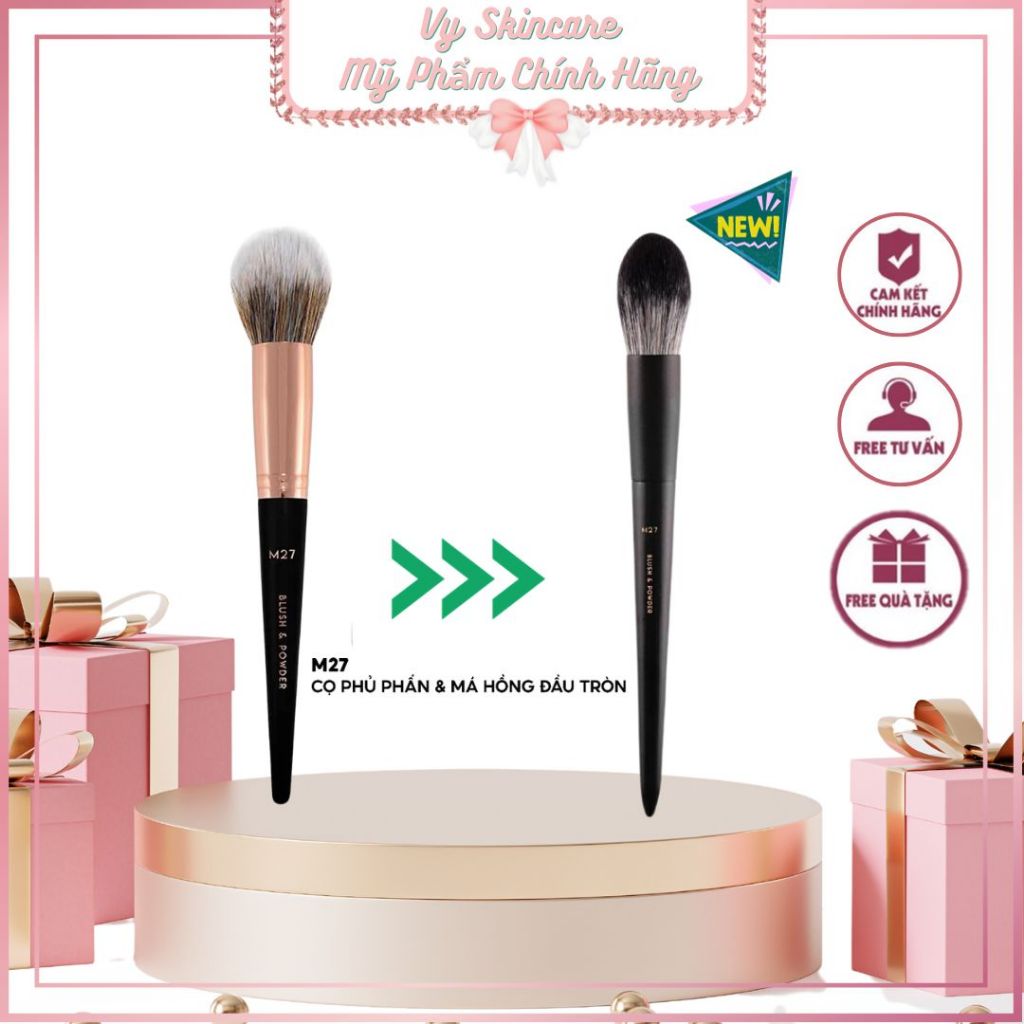Cọ phủ & má hồng VACOSI - M27