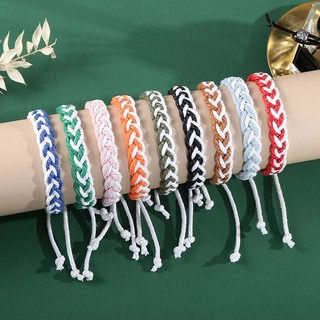 Vòng đeo tay dây thừng vintage, vòng tay dây bện cổ trang