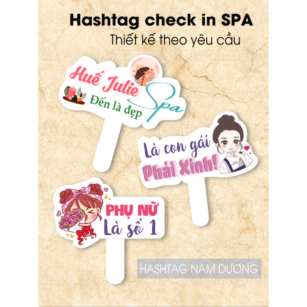 Hashtag check in SPA thiết kế theo yêu cầu