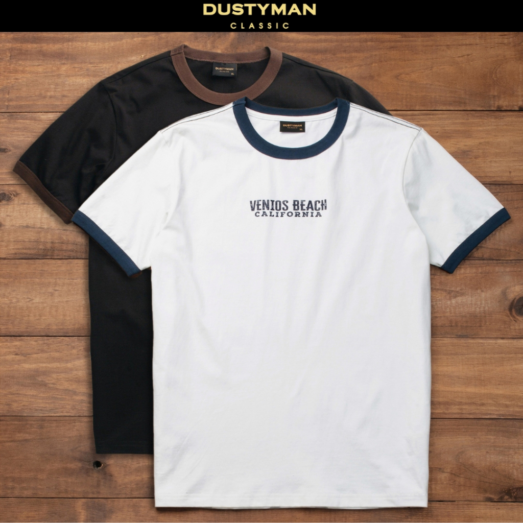 Áo Thun Nam In Hình Venios Cổ Điển DUSTYMAN - Vải 100% Cotton - Form Regular Fit