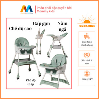 Ghế ĂN DẶM CAO CẤP NGẢ LƯNG NÂNG CHỈNH ĐƯỢC CHIỀU CAO, CÓ CHẾ ĐỘ NẰM NGẢ LƯNG, CÓ BÁNH XE ( CAO CẤP)