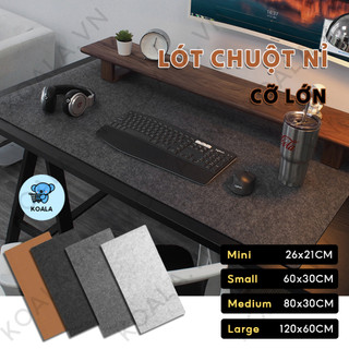 Miếng Lót Chuột Cỡ Lớn,Trải Bàn Làm Việc Cực Sang Trọng Pad Chuột Lớn Bằng Nỉ (Mini-S-M-L)
